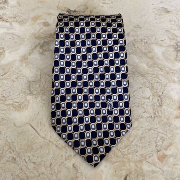 Yves Saint Laurent 100% Silk Tie - Picture 6 of 6